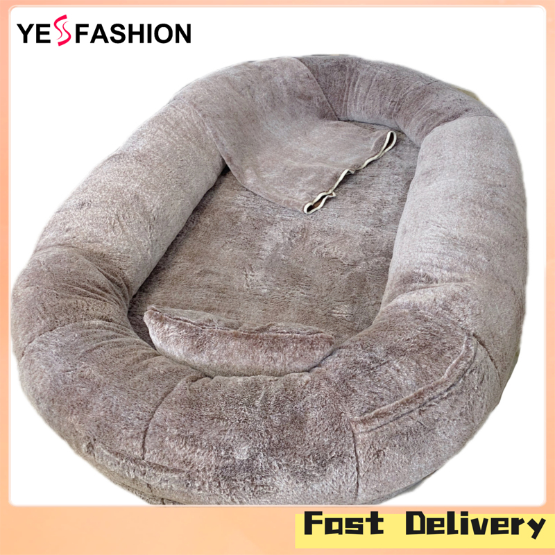 Yesfashion Human Dog Bed Giant Comfy Plush Dog Bed With Pocket Portable Large Bean Bag Human Sized Pets Bed For Humans Nap Extra Size Sofa ราคา 2,734 บาท*ส่งฟรี