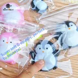 Đồ chơi giảm căng thẳng mềm nhũn hình chim cánh cụt dễ thương Móc khóa đàn hồi chậm Đồ chơi giải tỏa căng thẳng vui nhộn