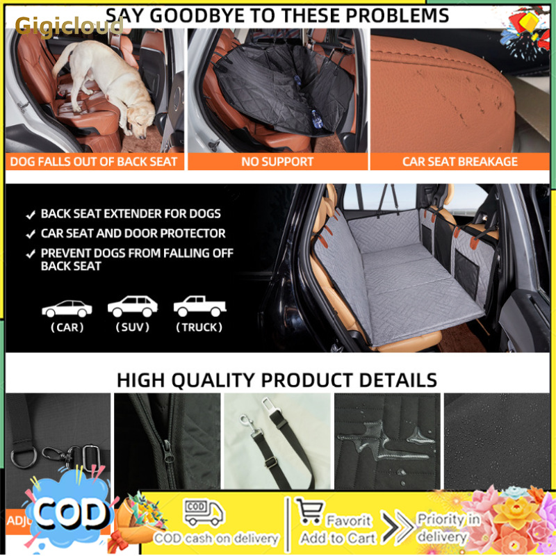 Dog Seat Cover With Hard Underside Waterproof Non-slip Scratch-Resistant Car Seat Cover With Mesh Windows For SUVs Trucks ราคา 2,423 บาท*ส่งฟรี