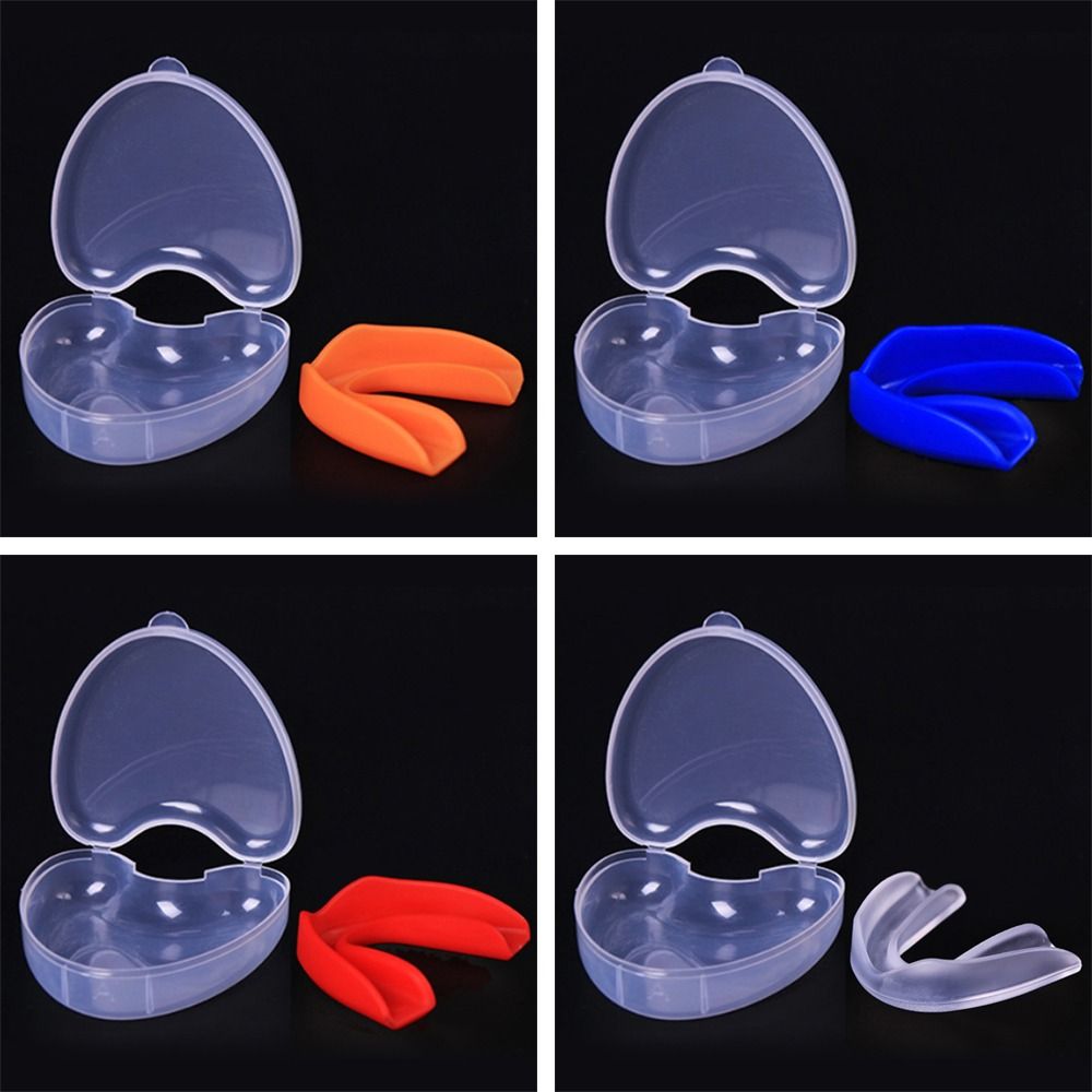 A5081 3Pcs 6Colors Sports Mouth Guard Rubber Basketball Teeth Protector