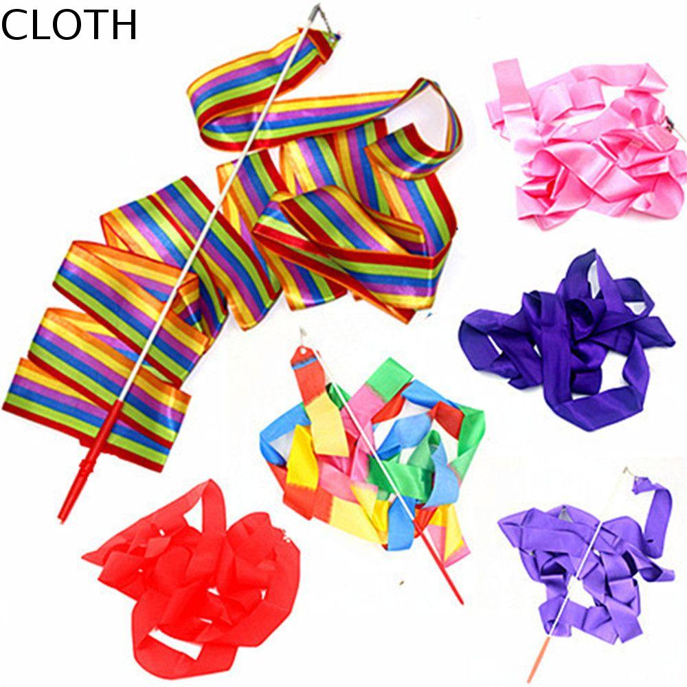 CLOTH Người lớn Đứa trẻ Thể dục Cao thủ Nghệ thuật Vở ballet 4 triệu Đạo cụ Khiêu vũ Gậy Ruy băng thể dục Ballet Streamer