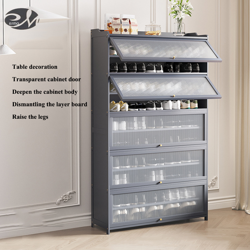 Shoe cabinet, a simple storage tool for household use, with a large capacity shoe rack at the entrance. Multi story dormitories and dustproof rental houses ราคา 1,063 บาท*ส่งฟรี
