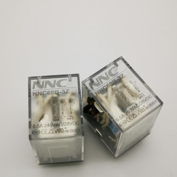 Rơ-le Trung Gian NNC68B-3Z XinDa - 3NO+3NC, 11 Chân, AC220V/DC24V/12V, Có Đèn, Đế PYF11A, Điều Khiển Máy Công Cụ - DC24V Không Có Đèn