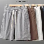STAR FRUIT Quần short nam mùa hè giản dị cho thể thao và bóng rổ với kết cấu bánh quế