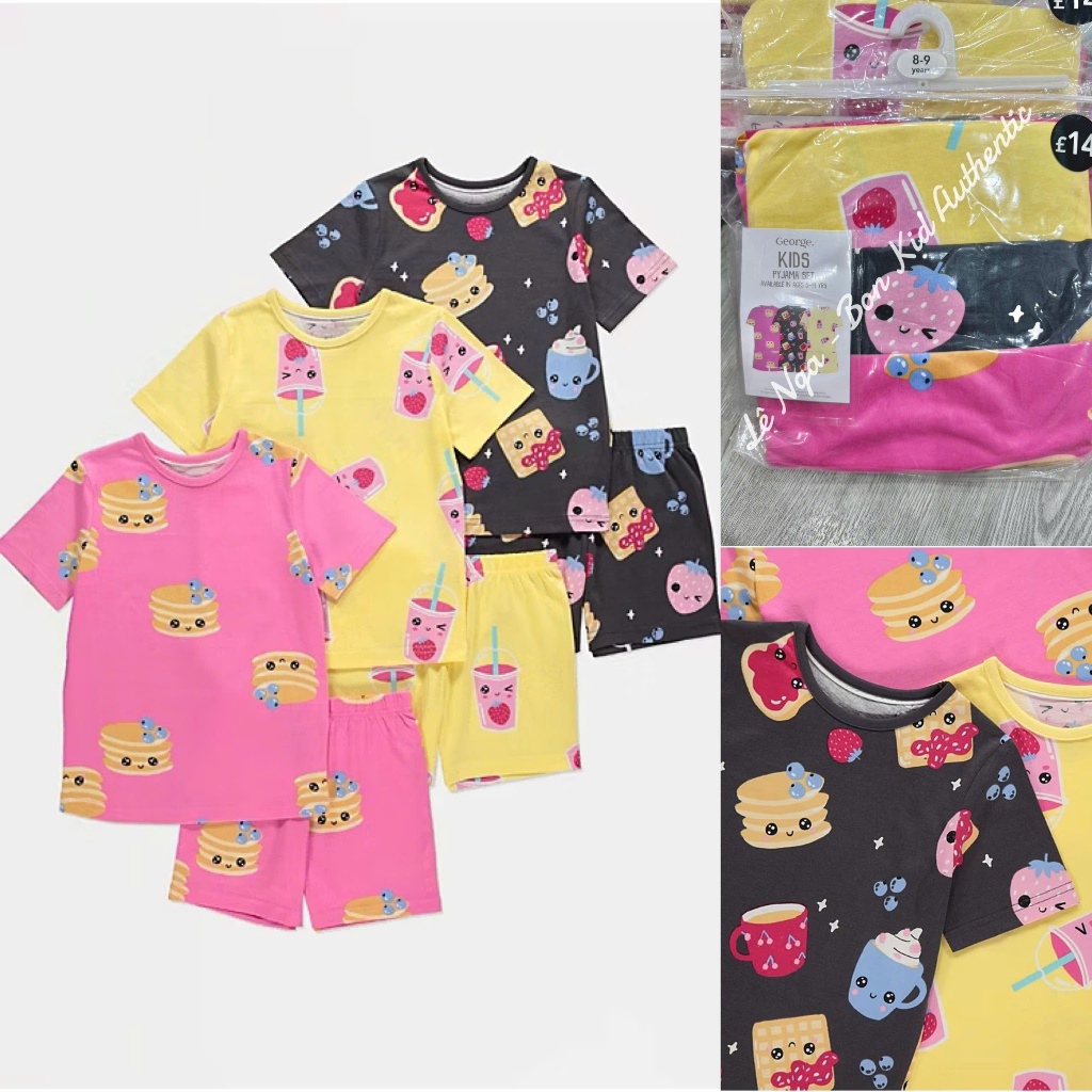 Set 3 bộ cotton bé gái GEORGE sz từ 1.5-2y đến 13-14y