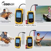 Coonor fangzi Máy Dò Cá Chống Thấm Nước Màn hình màu LCD Máy Dò Cá có dây di động Máy Dò Cá phạm vi độ sâu 100m Sonar Echo âm thanh fishfinder