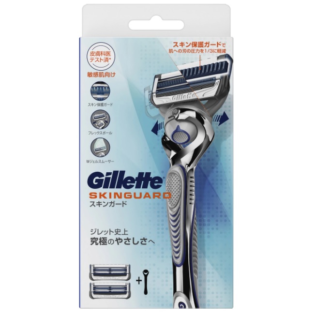 Dao cạo râu Gillette Skinguard và 2 lưỡi dao - Dành cho da nhạy cảm