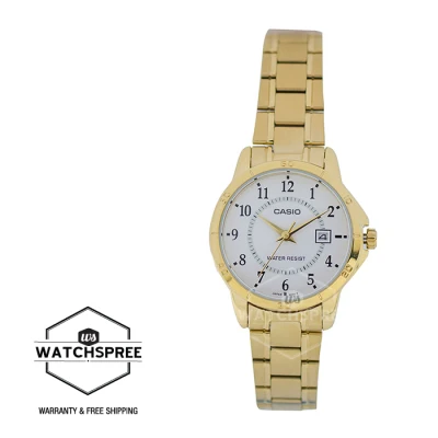 [WatchSpree] Casio Ladies' Stainless Steel Strap Analog Watch LTPV004G-7B LTP-V004G-7B