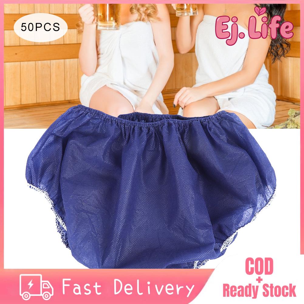 Ej. Life ZJchao 50 Cái Đồ Lót Dùng Một Lần Thắt Lưng Đàn Hồi Vải Không Dệt Mềm Mại Thoải Mái Thoáng Khí Với Khử Trùng Ở Nhiệt Độ Cao Cho Du Lịch Thẩm Mỹ Viện Bệnh Viện Cắm Trại (tối)