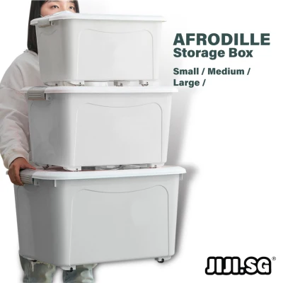 AFRODILLE Storage Box (Free Delivery) - Stackable - Container - Box - Large Capacity - 57L - 80L - 120L (JIJISG)