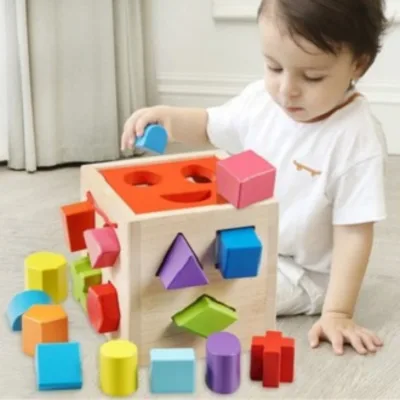 Kids Baby Educational Toys Wooden Building Block Toddler Toys for Boys Girls Learning Toy Tool