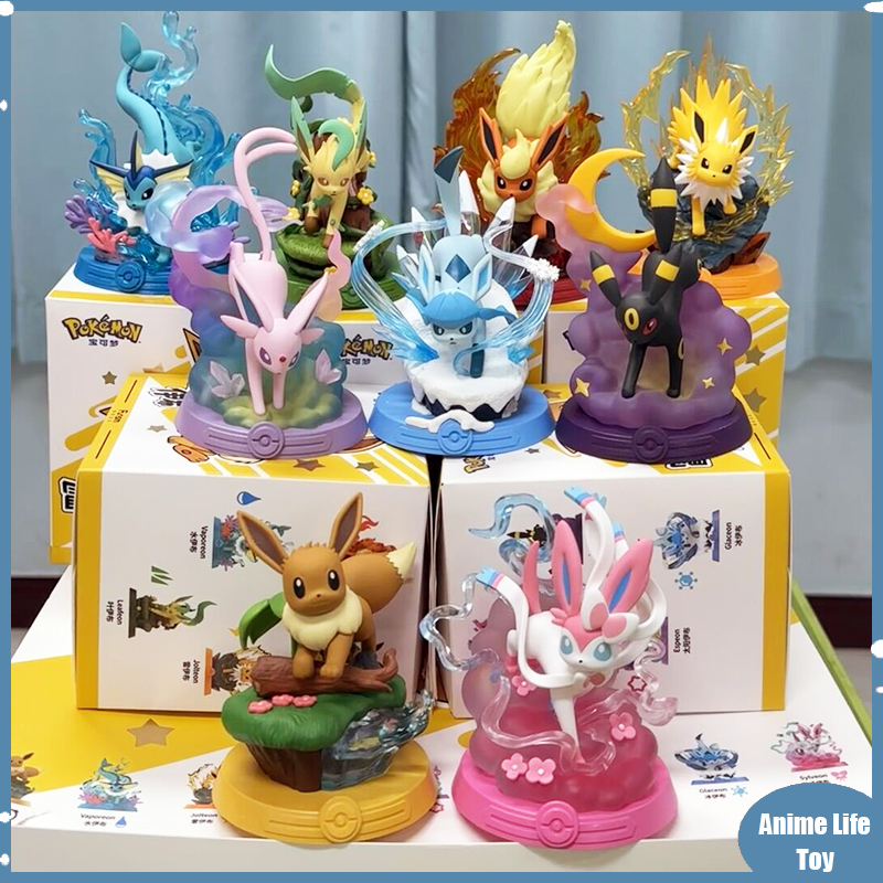 New Pokemon Eevee con số mất một cuộc phiêu lưu eevee bí ẩn bất ngờ hộp tượng mô hình flareon glacia