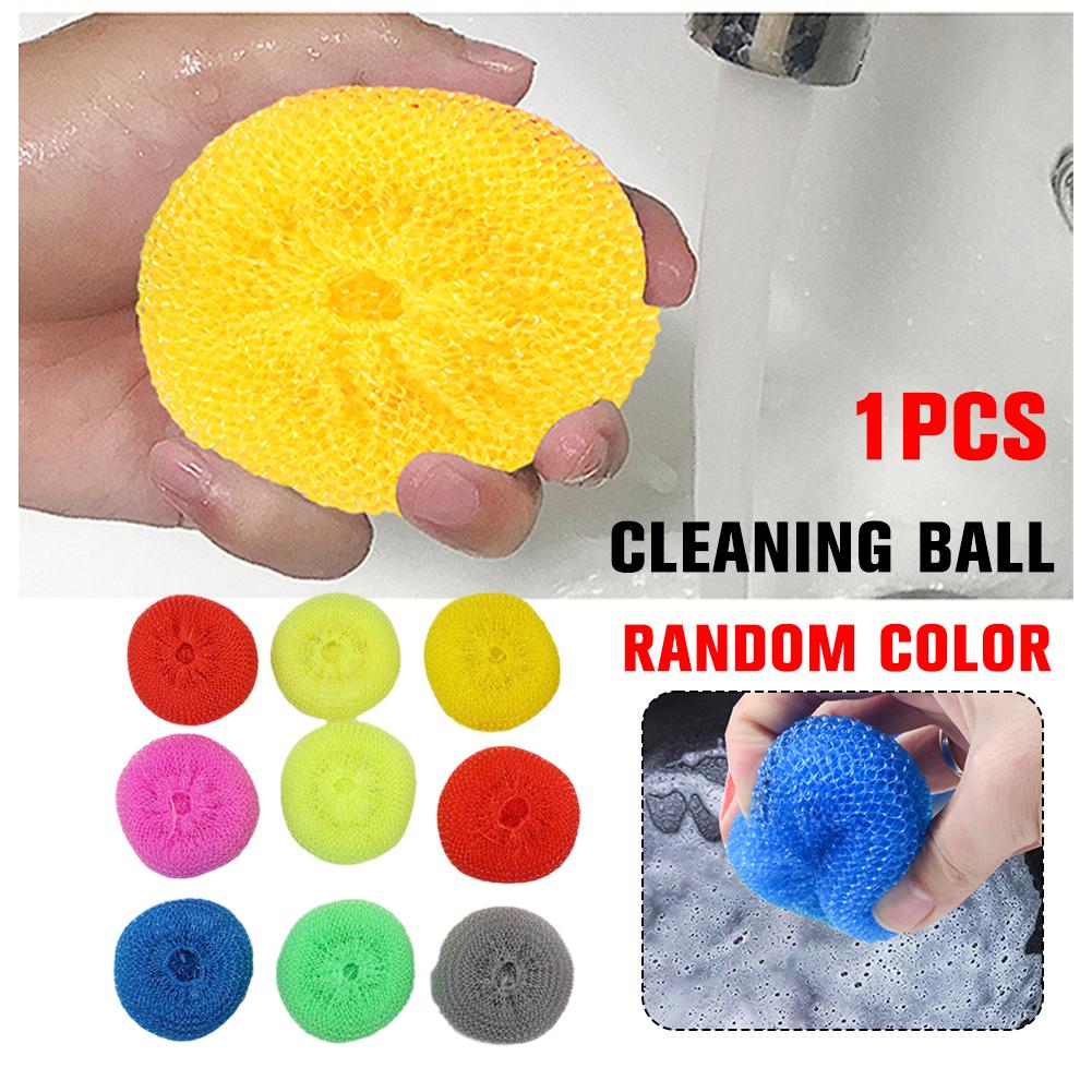1PC nhựa banh làm sạch dụng cụ vệ sinh nhà bếp tốt hơn thép dây miếng với len cọ so rửa Q3R2