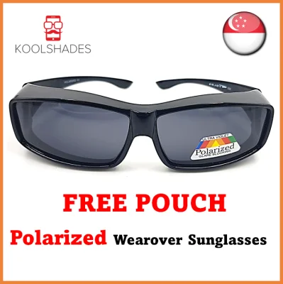(FREE POUCH) Polarized Wearover Sunglasses, Fitover Sunglasses, Polarized Sunglasses, Wear over glasses Sunshade. Premium Quality