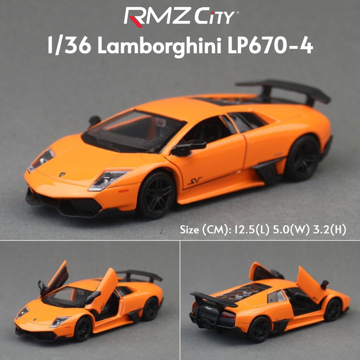 1/36 Lamborghini Super Sport Toy Car Model For Children Diecast Metal Miniature Pull Back Collection Gift Kid Boys - 8