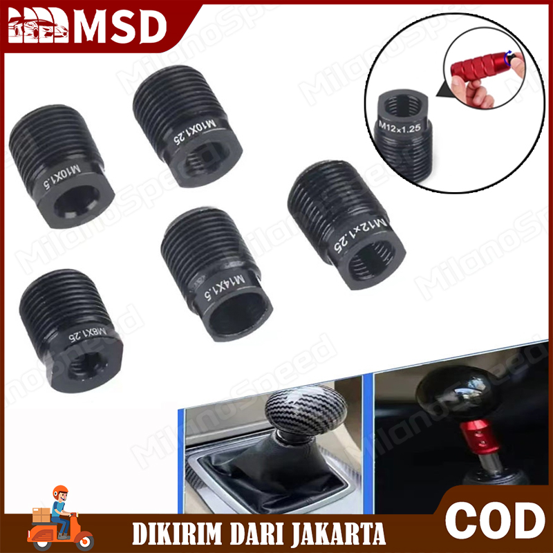 Baut Adaptor Shift Knob Mobil Universal 1Set 5Pcs Tuas Persneling Mobil Variasi Material Alumunium Harga 34,500 rupiah*Gratis Ongkir