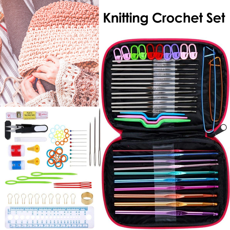 79/82PCS CROCHET KITS for Beginners Colorful Crochet Hook Set with Storage  AU $31.63 - PicClick AU
