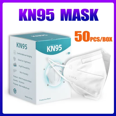 ZOCN 50PCS/BOX KN95 Mask Face 5 ply Protection KN95 Mask Washable N95 Mask Reusable Protection 5-Layers