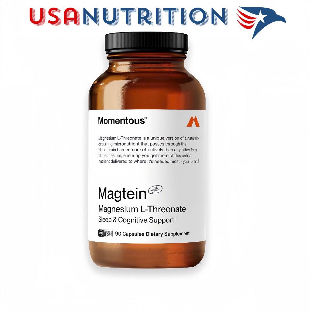 Magtein Magnesium L-Threonate 2000mg "Momentous" 90 viên : Chứng nhận "NSF Sport" + "Informed-choice"