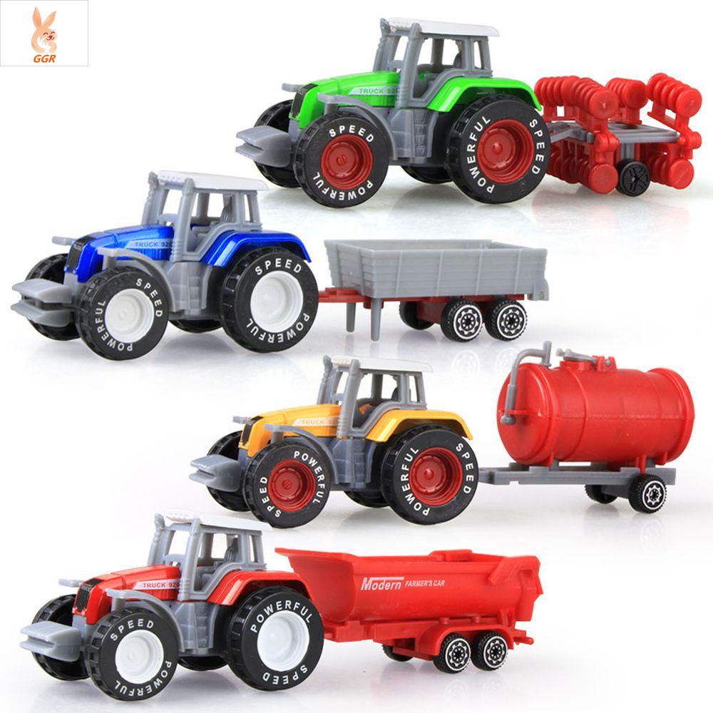 GGR 1PC Mini Xe ủi đất Mô Hình Xe Tải Hợp kim Máy kéo Đồ Chơi mô hình Xe Máy kéo Đồ Chơi Nông dân Xe Mô Hình kỹ thuật Xe