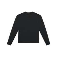 CONCEIT RIBBED+ Slim Fit Cropped Henley Longsleeve Shirt Menswear