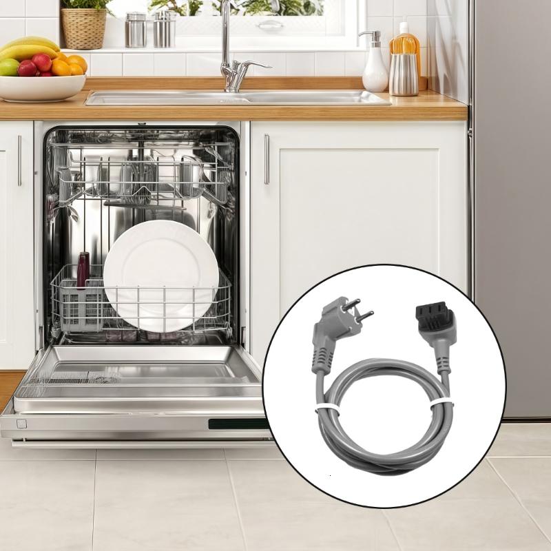 Máy rửa chén rắc cắm Châu Âu dây cáp cấp điện Điện áp AC220V cho thiết bị gia dụng loạt 300/500/800
