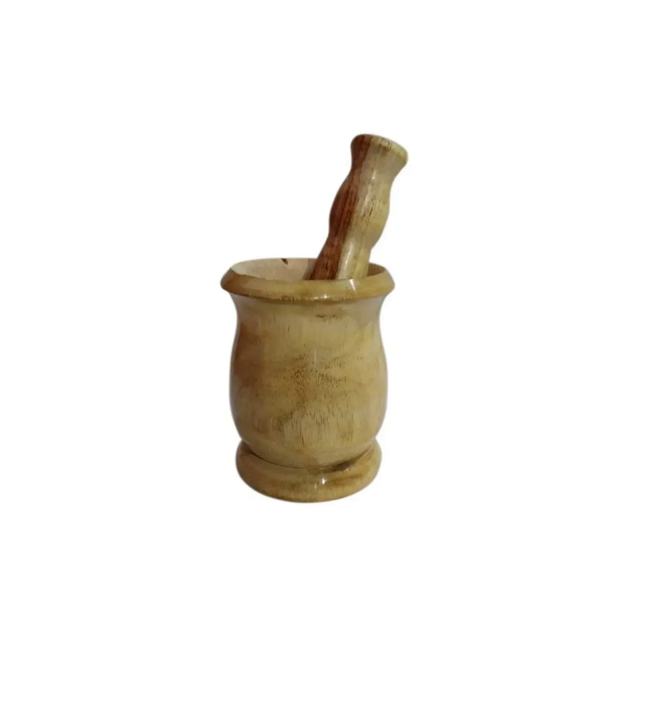Hot Sell  Multi function Manual Ginger Spices Pestle Press Grinder Bowl Wooden Garlic Masher kitchen accessories
