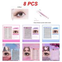 KUESICR [Fast Shipping]【BUY 1 TAKE 2 Free Tools】 BQI 3Pcs 10 Rows Glue-free False Eyelash DIY Extension Set With Tweezers And Curler False Eyelashes No Need Glue Self Adhesive Reusable Newbies Choice For Thick Long Eyelashes