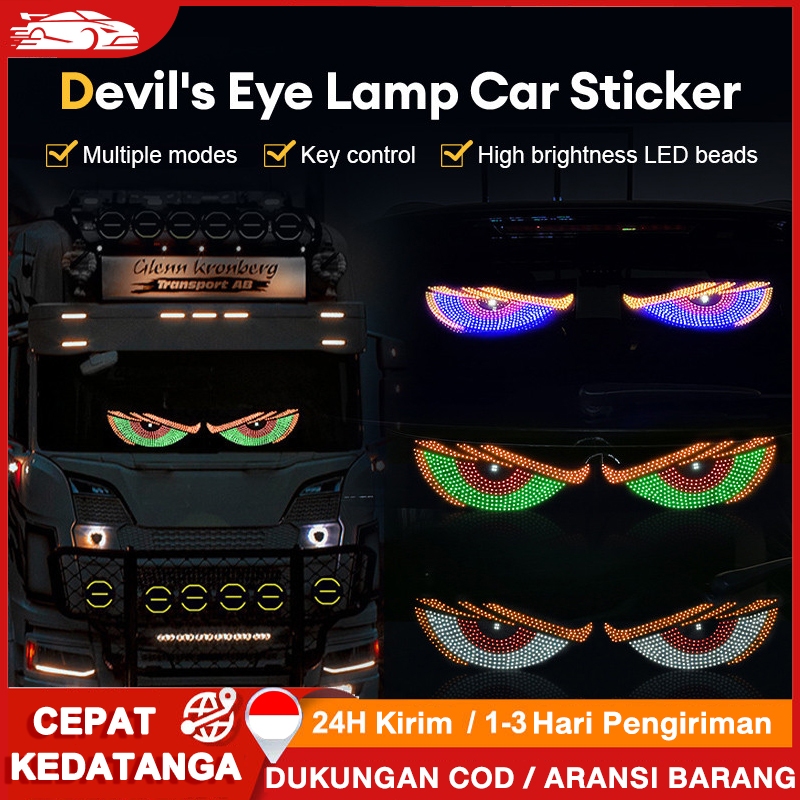 Lampu Devil Eye Merk Multi Mode Layar Tampilan LED Truk Depan Belakang Kaca Depan Mobil Harga 89,899 rupiah*Gratis Ongkir