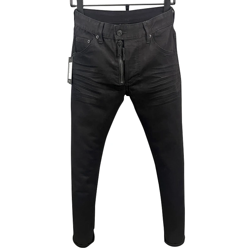 【Brand New】 cheiharper dsq 9889 Men's denim pants basic simple Italian style small straight foot crossover jeans · v3