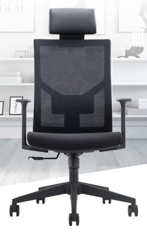 Blackish Office Chair with Head Rest Singapore