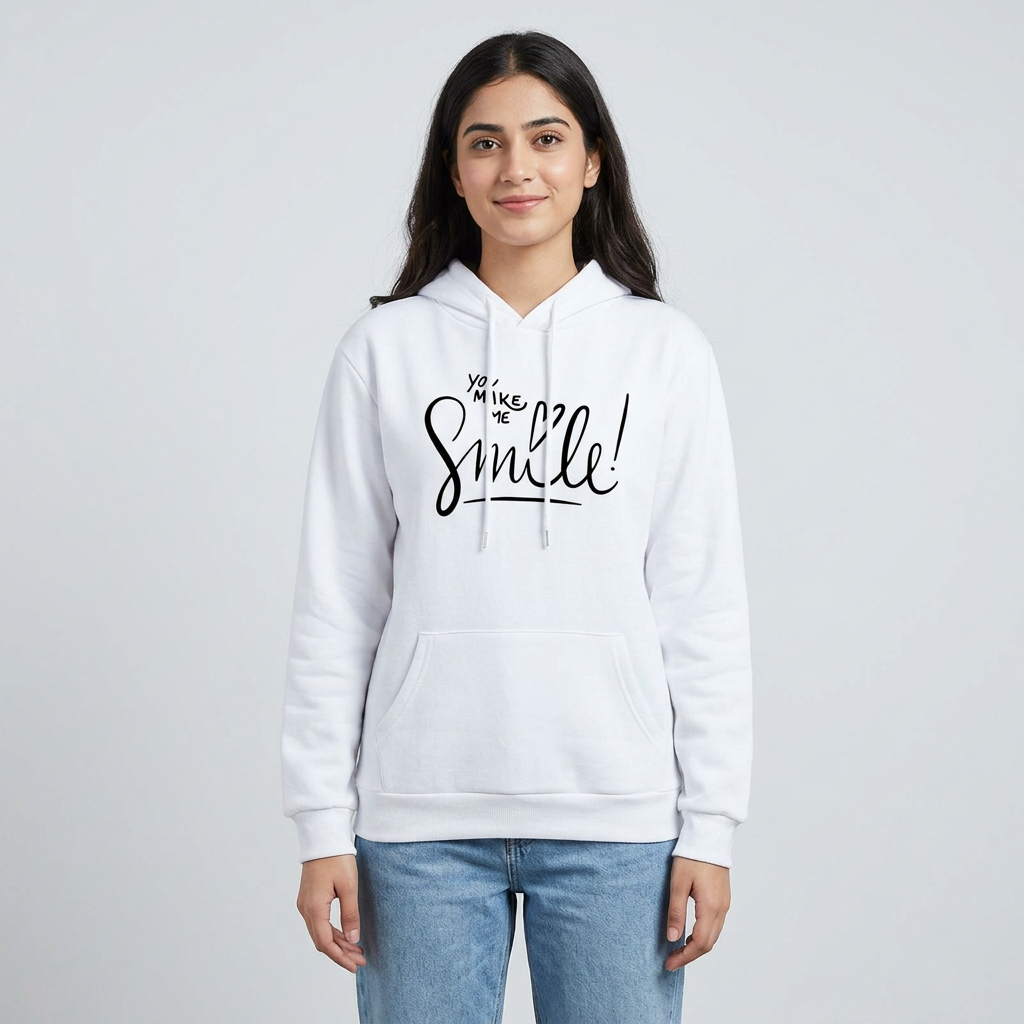 Lilac Smile Printed Hoodies For Girls & Women - Comfy & Cozy Hoodies For Girls