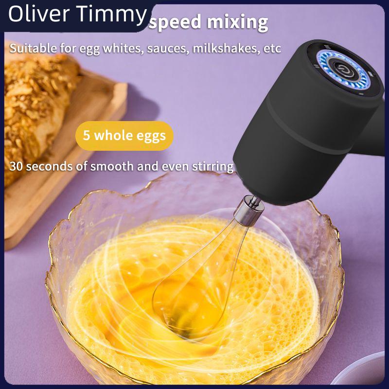 [Oliver Timmy] Thuốc nhuộm khuấy tự động trộn công cụ tóc kem trộn Màu Dán Máy xay sinh tố Thuốc nhuộm tóc Creme Stirrer Tint Mixer cầm tay có thể sạc lại