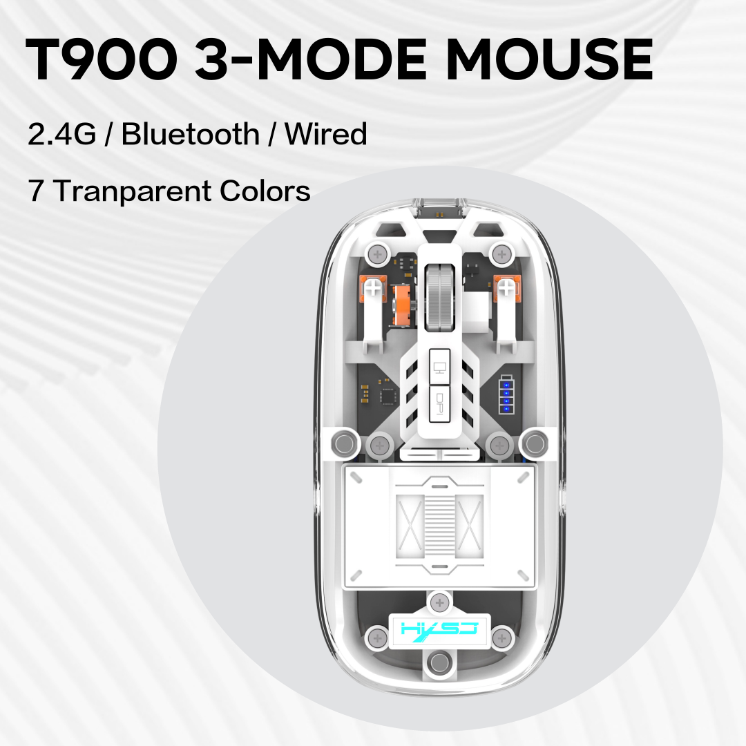 Bluetooth không dây 2.4G BT-Tương Thích Mock Kiểm tra Chuột câm Với đèn RGB Trong Suốt để bàn sạc được Văn Phòng Máy Tính Raton inalambrico Chuột