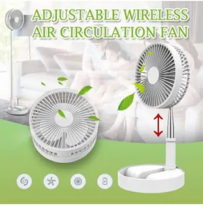New folding telescopic mini fan USB rechargeable student portable small electric dormitory bed office desktop large wind