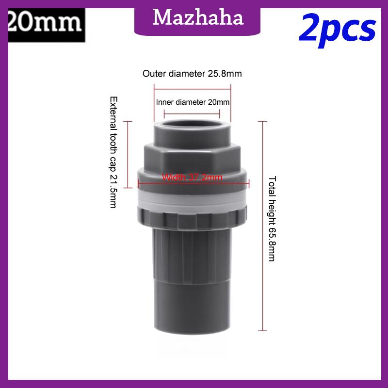 Mazhaha 2 chiếc đầu nối PVC ống thoát nước bể cá dày 20 25 32 mm ống thoát nước trong vườn đầu nối đầu vào bể cá cho bể cá - 5