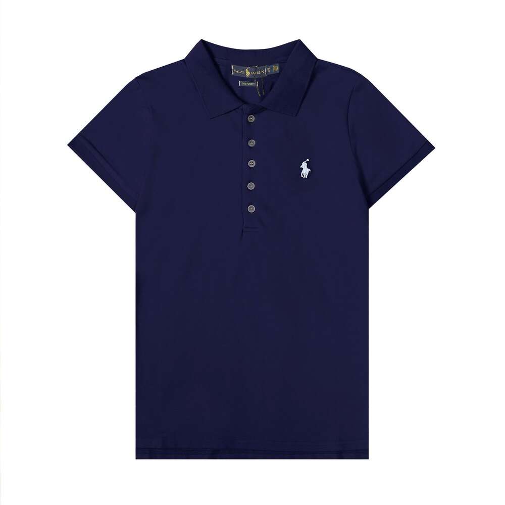 Ouyang Nana cùng một phong cách Ralph Lauren Pony thêu Áo polo cotton nguyên chất của phụ nữ áo thun