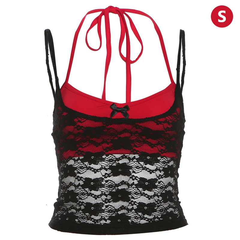 🦋VEVE เสื้อแฟชั่นผญๆ ผ้ากอซเซ็กซี่ยกทรงสีทึบโบว์แขวนคอหน้าอกห่อชุดสองชิ้นด้านบน ราคา 131 บาท*ส่งฟรี