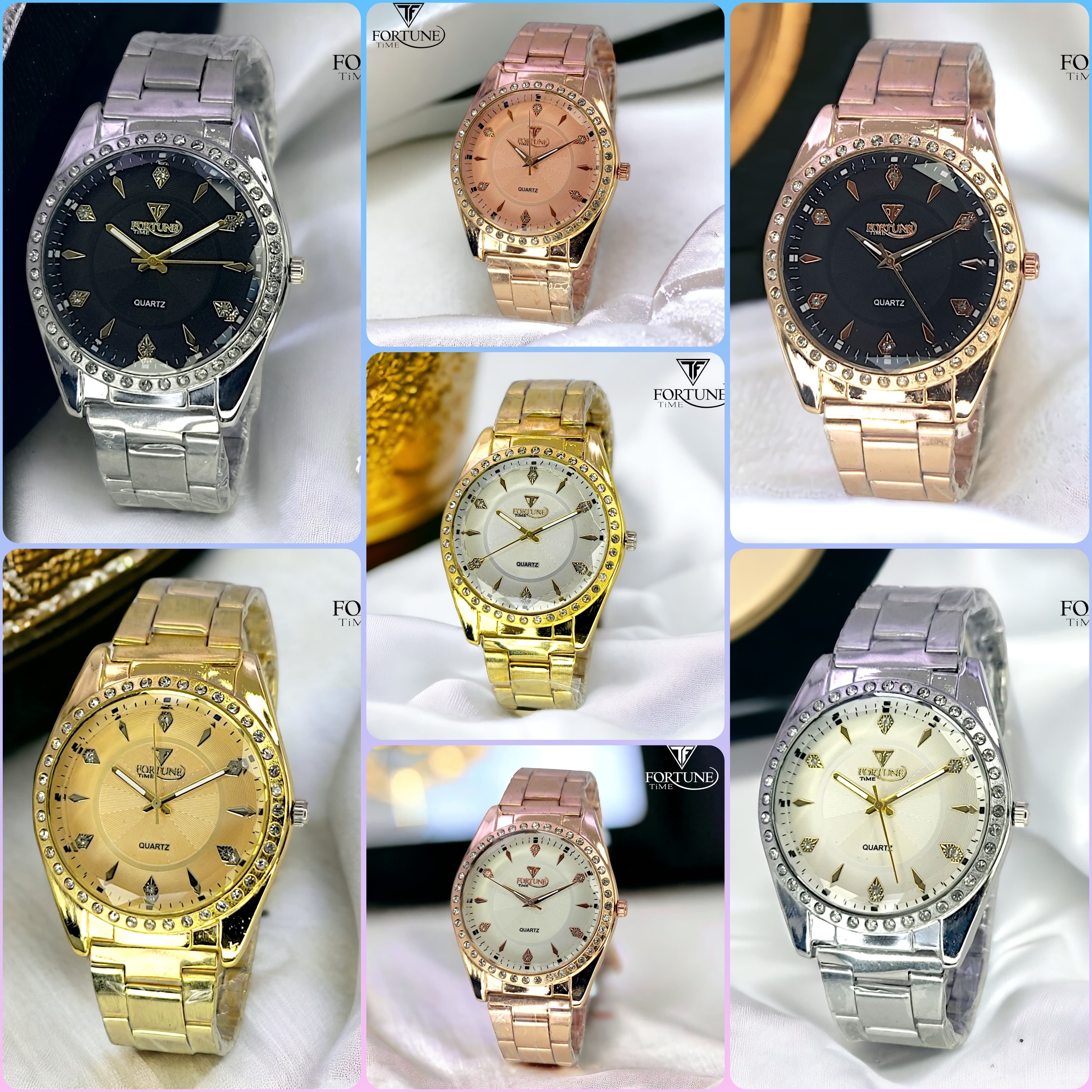 New Fashion Quartz Wrist Watch Women's Watches Simplicity Ladies Causal Quartz Clock - Multicolor - Art # OFA -FT-DiRou90370-0051a