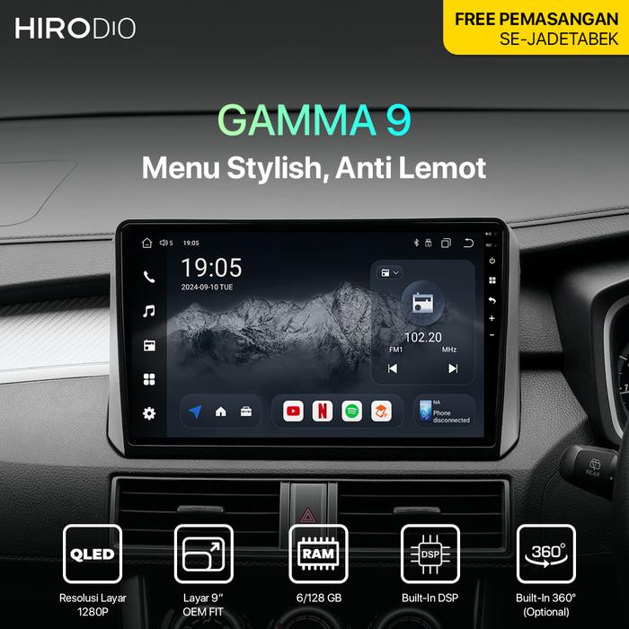 HIRODIO GAMMA 9 - HEADUNIT QLED 6/126GB WITHCARPLAY & AUTO - 13-desshop99 Giá 11,920,000 Đồng*Miễn phí vận chuyển