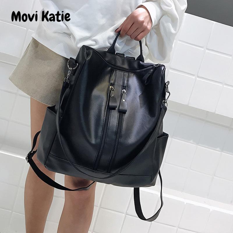 Movi Katie phụ nữ Ba lô đa chức năng dung tích lớn Thiết kế vật liệu PU mềm đi lại du lịch đa năng