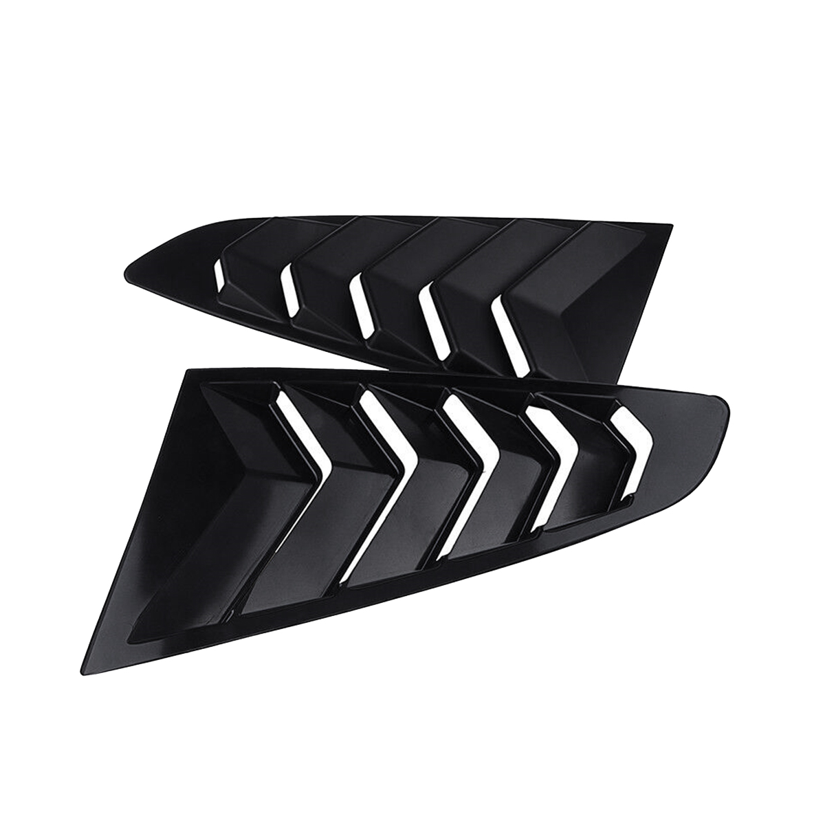 (YIAW) Matte Black Rear Side Vent Quarter Rear Window Louver Cover For 2015-2022