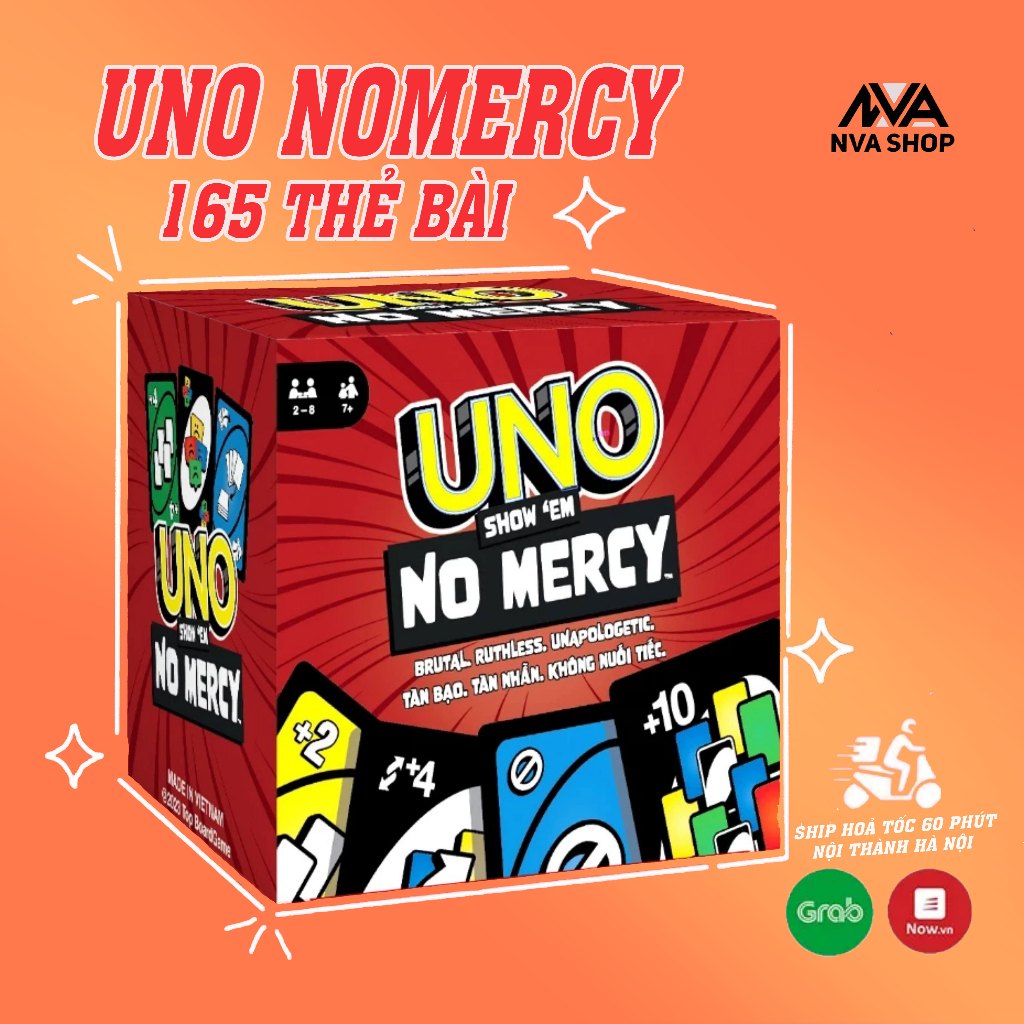 Bài Uno No Mercy Plus 192 lá bài không thương xót phiên bản mới cập nhật 2024