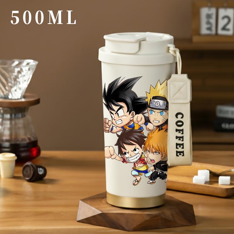 Tumbler Naruto Uchiha Sasuke Aesthetic Drinking Bottle Stainless Steel Tumblr CUP Case 500 ML Thermos…