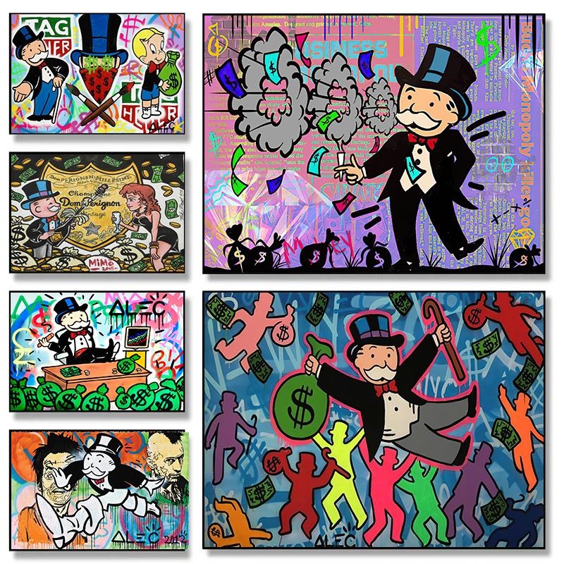 Buy Bright up - Large Alec monopoly wall street art canvas print POP ART  Giclee print on canvas Online at desertcartKUWAIT