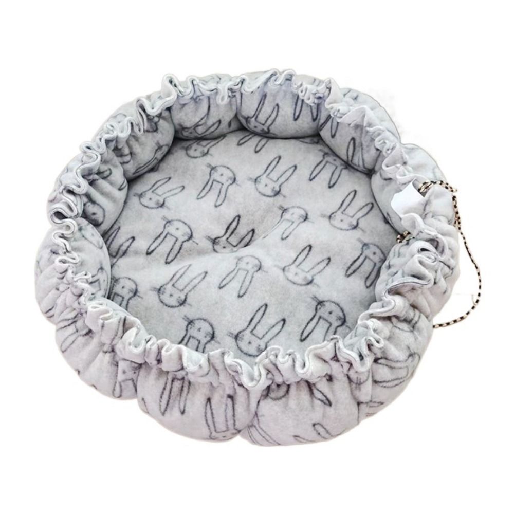 FDGED Plush Winter Cat Kennel Cloth Soft Cat Pumpkin Nest Dog Bed House Round Cat Soft Bed Kitten - 9