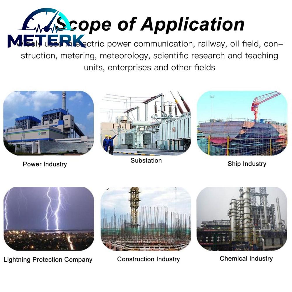 รูปสินค้า Meterk เครื่องทดสอบความต้านทานกระแสตรง เครื่องทดสอบความต้านทาน DC ต่ำ ABS ปลั๊ก US ปล่อยอัตโนมัติ 100-240V สำหรับอุตสาหก