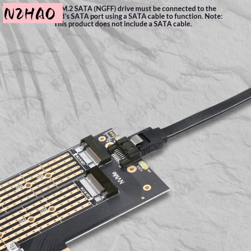 M.2คู่อะแดปเตอร์4.0 PCIe สำหรับ NVME NGFF SSD NVMe (คีย์ M) และ SATA (คีย์ B) SSD ไปยัง PCIe X4 X8ช่อง X16สำหรับ SK6พีซีตั้งโต๊ะ ราคา 165 บาท*ส่งฟรี