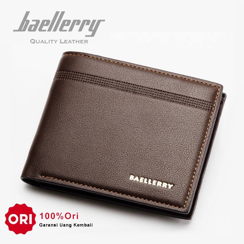 BAELLERRY DR003 Dompet Pria Bahan Kulit PU Leather Premium BAEOS
