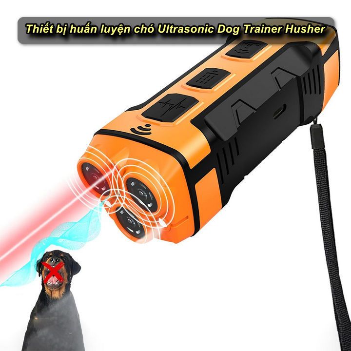 Thiết bị chống chó sủa và huấn luyện Ultrasonic Dog Trainer Husher Cao Cấp 🔰Phụ Kiện Thuận Lợi🔰